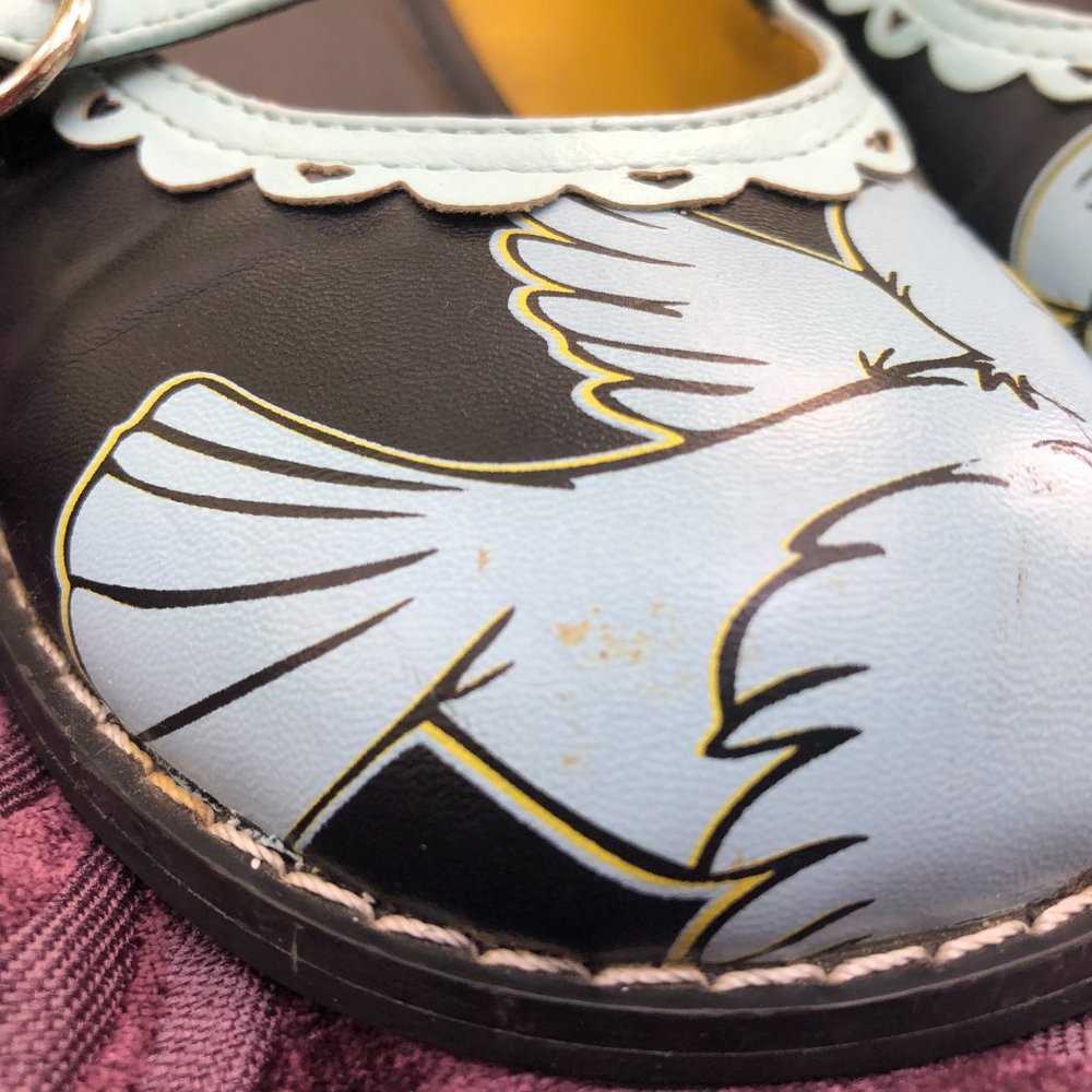 TUK RARE Punk Sweet MaryJanes French Bluebird - Picture 9 of 12